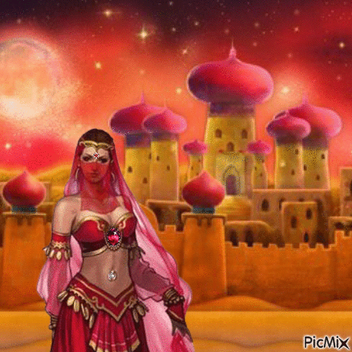 Red belly dancer - 免费动画 GIF