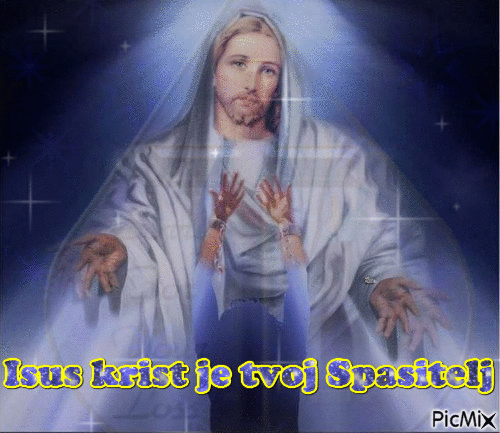 Isus Krist tvoj Spasitelj - Nemokamas animacinis gif