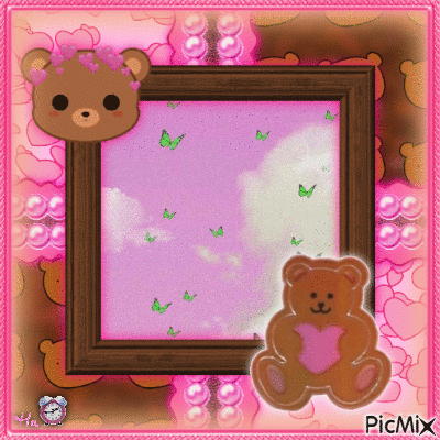 [♥]Brown & Pink Bear[♥] - GIF animado grátis