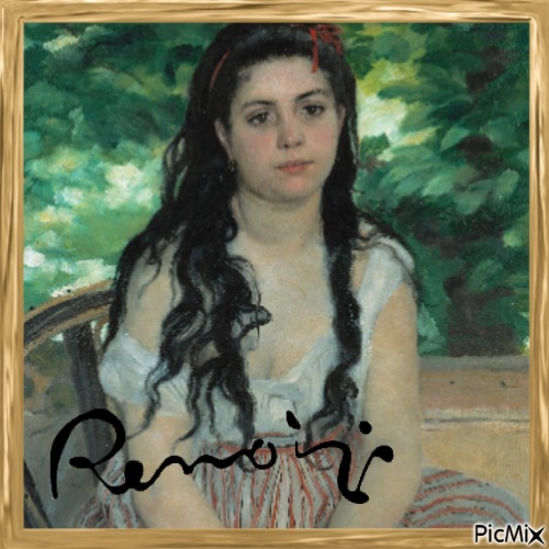 ( La bohémienne) de Pierre-Auguste Renoir - nemokama png