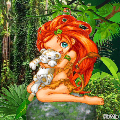 Jungle girl - Бесплатни анимирани ГИФ