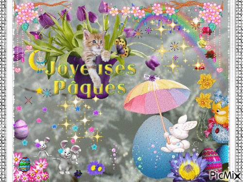 Joyeuses Pâques - Бесплатный анимированный гифка