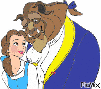 la bella e la bestia - Animovaný GIF zadarmo