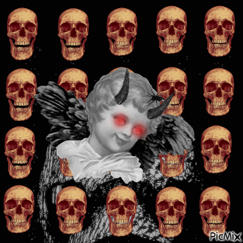 skull angel - Darmowy animowany GIF