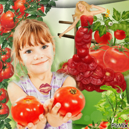 L'amour des tomates. - Free animated GIF