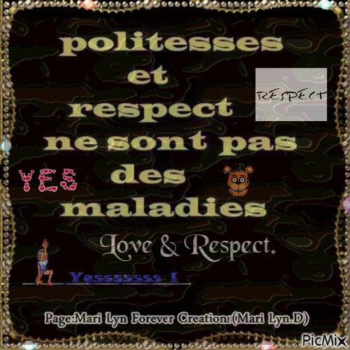 politesses et respect-mary - Free animated GIF
