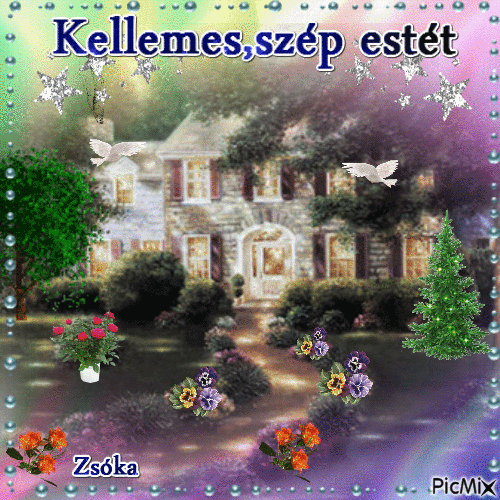 Kellemes estét - Бесплатный анимированный гифка