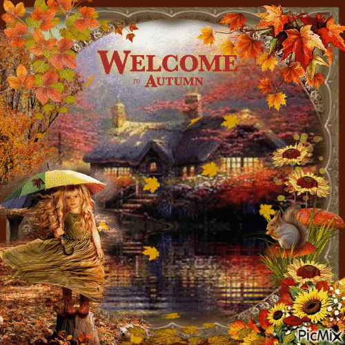 welcome autumn - GIF animasi gratis