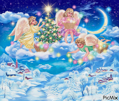 Christmas Angels - Бесплатни анимирани ГИФ