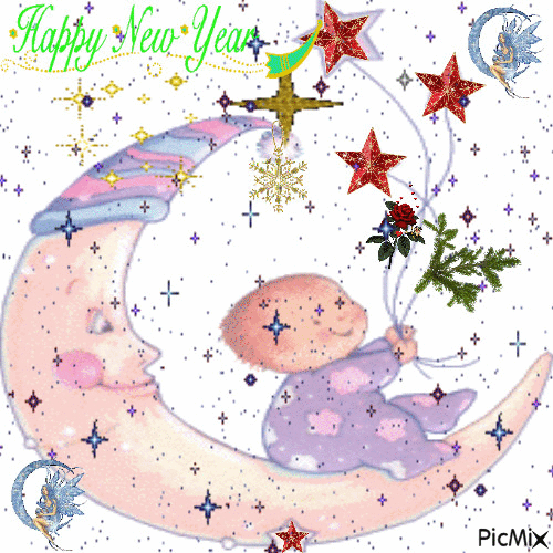 HAPPY NEW YEAR - Nemokamas animacinis gif