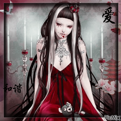 Gothic Geisha - Бесплатный анимированный гифка