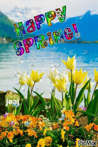 Happy spring - Free animated GIF