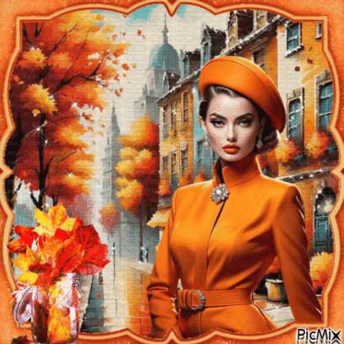 Оранжевая  осень - GIF เคลื่อนไหวฟรี