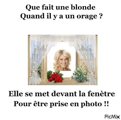 Une blonde - Darmowy animowany GIF