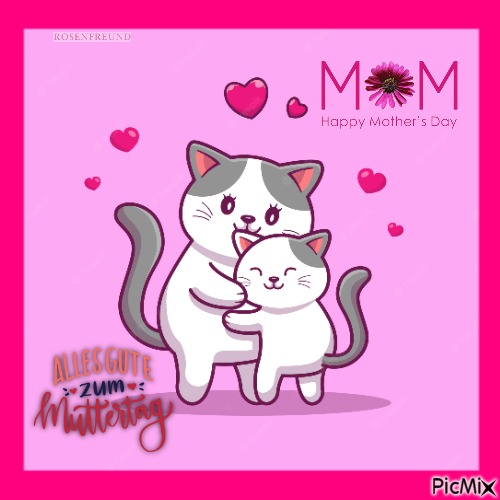 Muttertag--Katzen - PNG gratuit