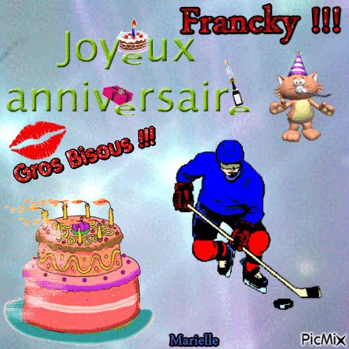 Joyeux Anniversaire Francky - Animovaný GIF zadarmo
