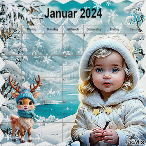 Januar-Kalender - Besplatni animirani GIF
