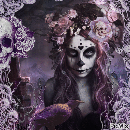 Mme Skull - Free animated GIF