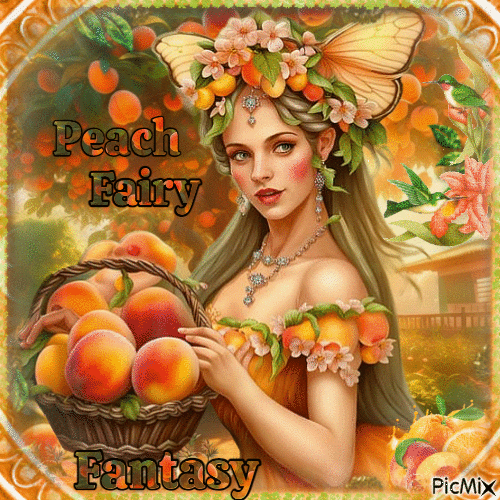 Peach - Fairy - Fantasy -Green - Orange - Free animated GIF