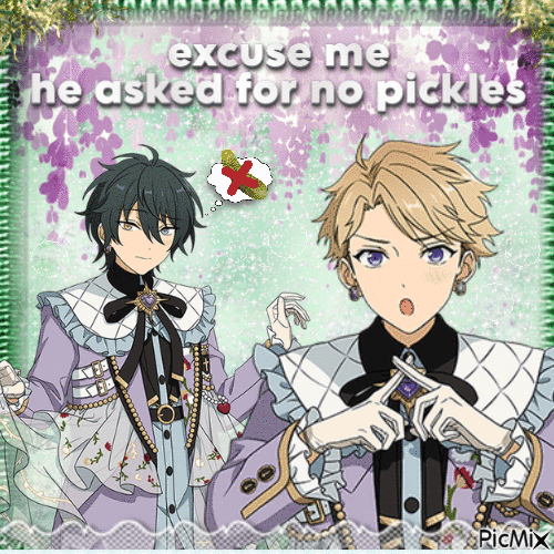 excuse me, he asked for no pickles - GIF animado grátis