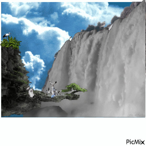 Водопад - Ingyenes animált GIF