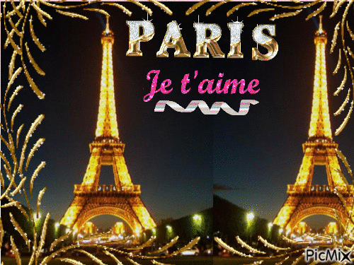 Paris je t'aime ♥ - GIF เคลื่อนไหวฟรี