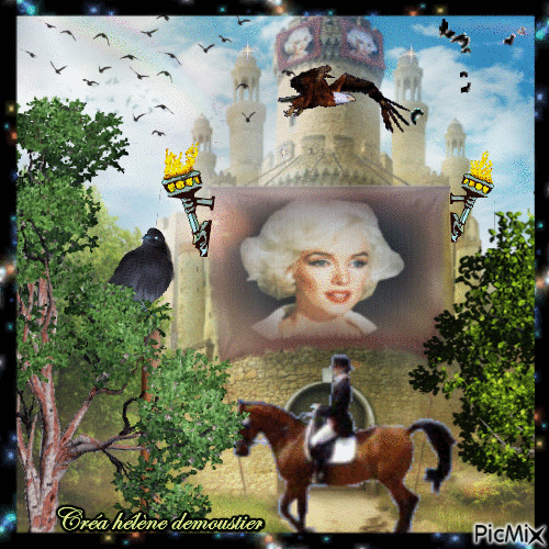 HD  Marilyn dans son château - Ingyenes animált GIF