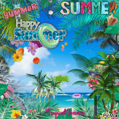 Tropical Summer - Darmowy animowany GIF