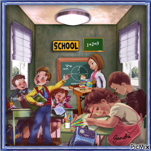 L'école ! - Animovaný GIF zadarmo