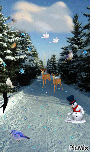 зимняя сказка - Darmowy animowany GIF