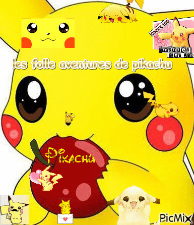 les folles aventures de pikachu - GIF animate gratis