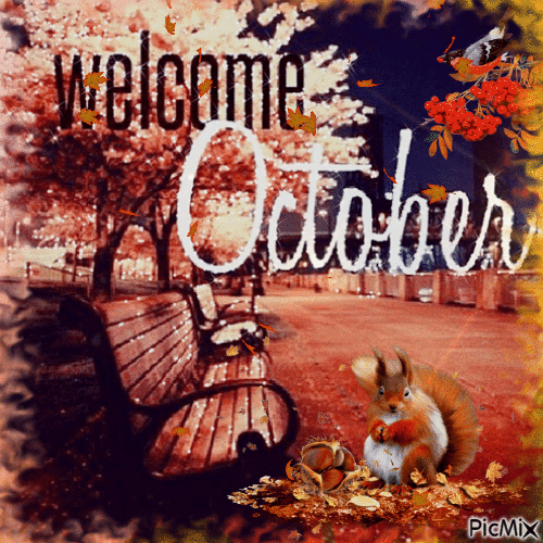 Willkommen Oktober! - Ingyenes animált GIF