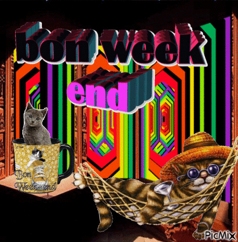 bon week end! - Darmowy animowany GIF
