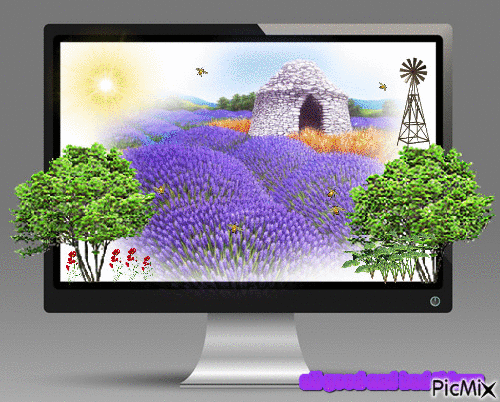 bee trees - GIF animasi gratis