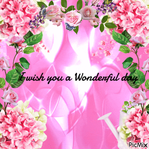 I wish you a wondeful day - Δωρεάν κινούμενο GIF