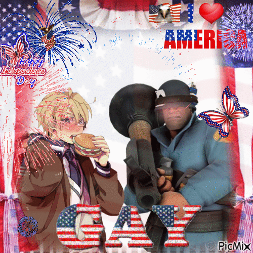 Soldier Loves America - Безплатен анимиран GIF