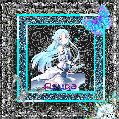 Asuna blue!!! - GIF animé gratuit