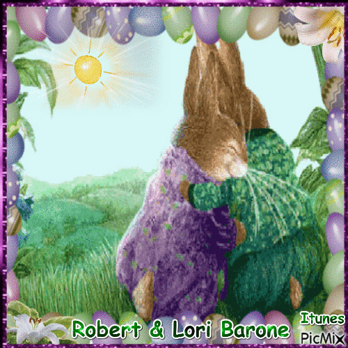 Happy Easter from Robert & Lori Barone - Free animated GIF
