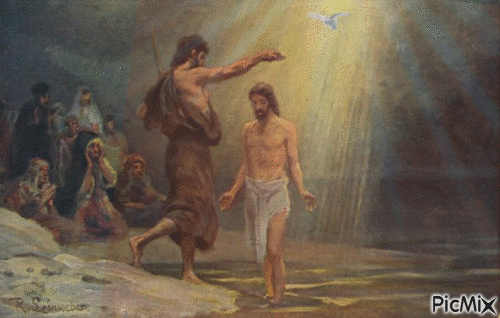 Krštenje isusovo - Ilmainen animoitu GIF