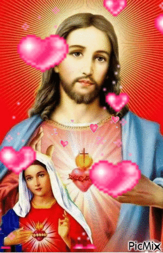 Jesus and Ave Maria - Animovaný GIF zadarmo
