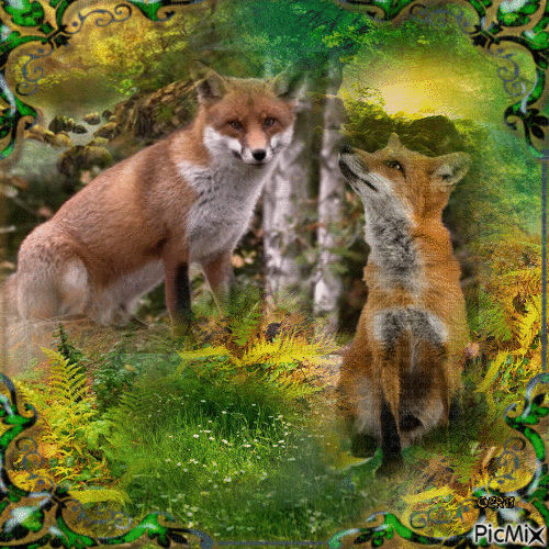 fox subordinating - Бесплатный анимированный гифка