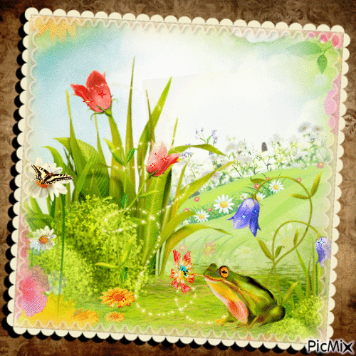 Frog Stamp - Zdarma animovaný GIF