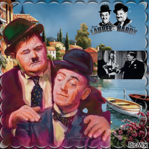 Laurel & Hardy - Δωρεάν κινούμενο GIF