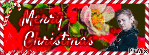 {Betty the Head Elf Christmas Banner} - GIF animé gratuit