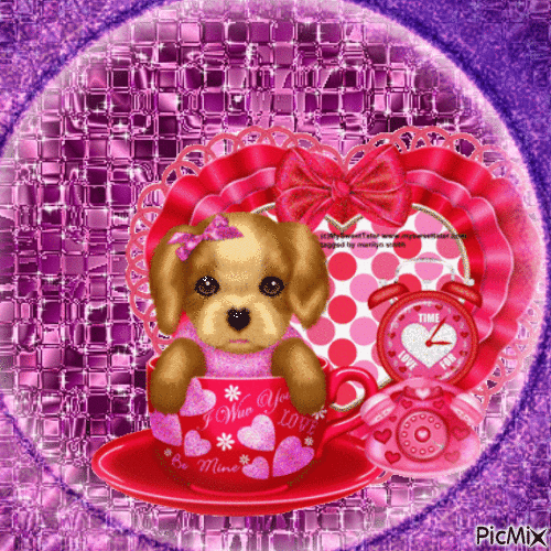 Pink Puppy OMG - GIF animé gratuit