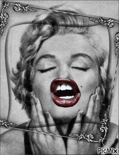 Marilyn's kiss - GIF animasi gratis