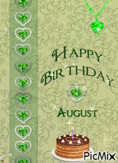 August Birthdays 2 - Bezmaksas animēts GIF