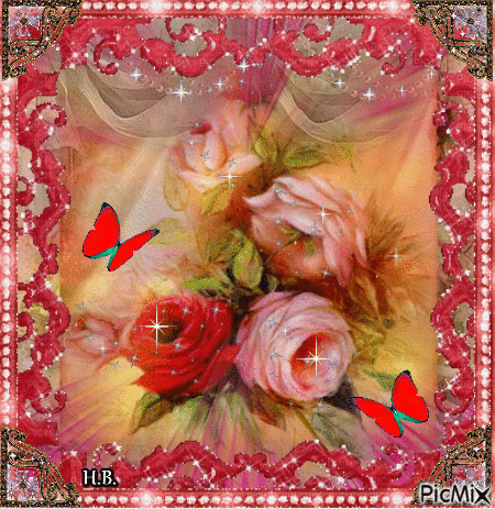 Some roses. - 免费动画 GIF