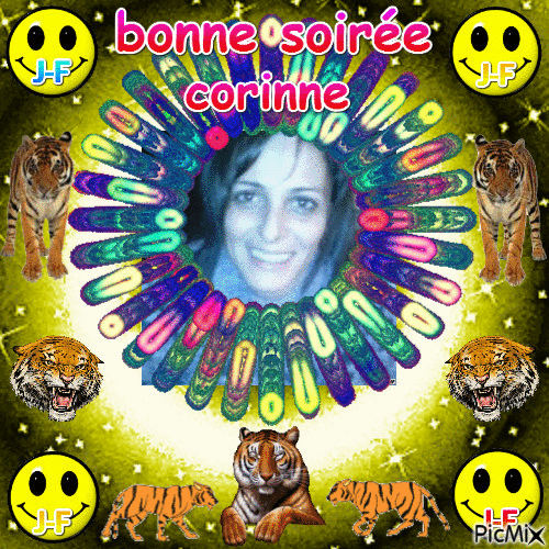 BONNE SOIREE CORINNE - GIF animé gratuit