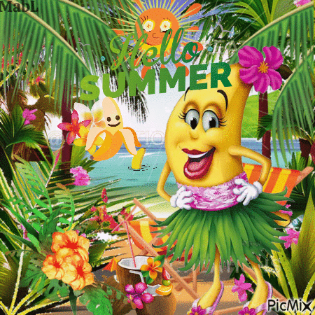 Tropical Banana - Darmowy animowany GIF